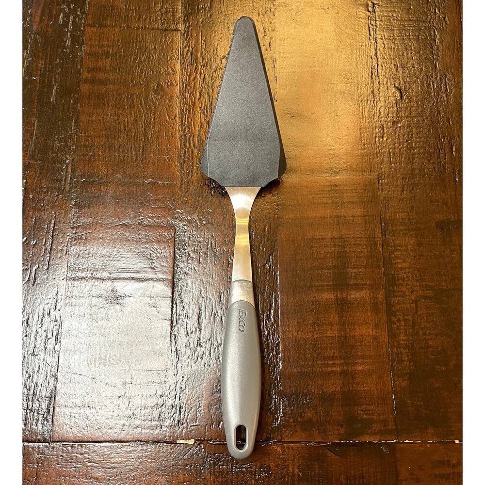 Vintage EKCO Nylon Serrated Pie Cake Server Slicer Gray Stainless Steel